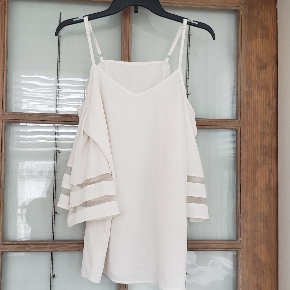 White Flowy Top